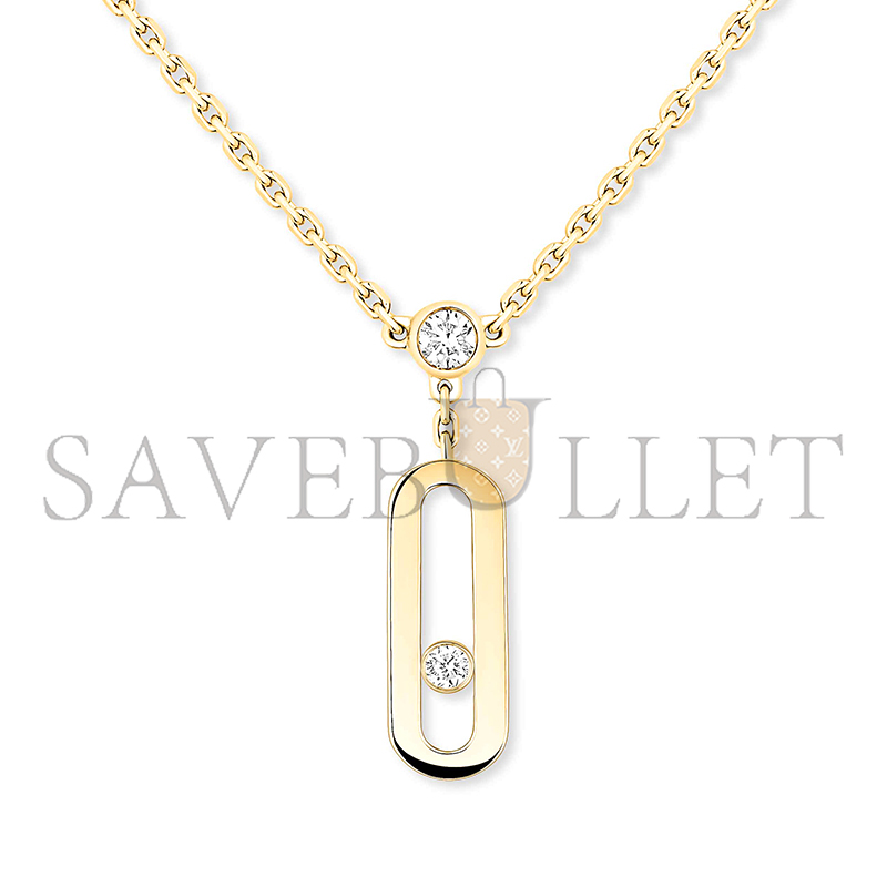 Mes1kaa move uno two-row necklace yellow gold d1am0nd necklace 08852-yg